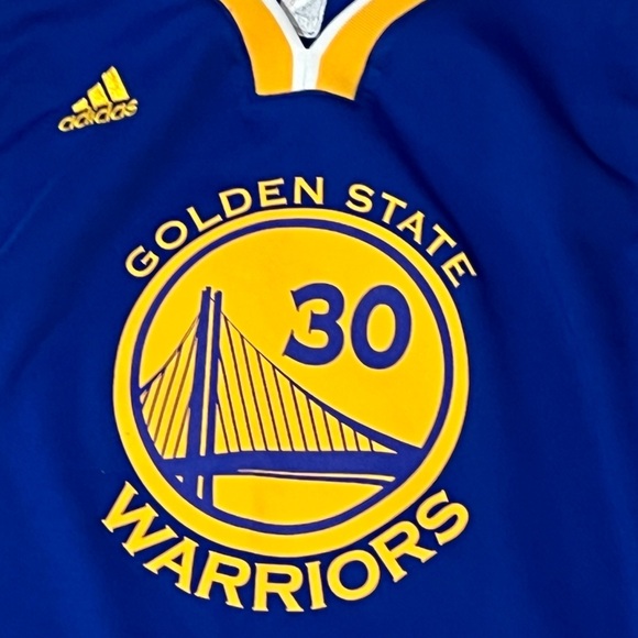 Stephen Curry Golden State Warriors Adidas NBA Basketball Boys Kids Jersey - Picture 5 of 7